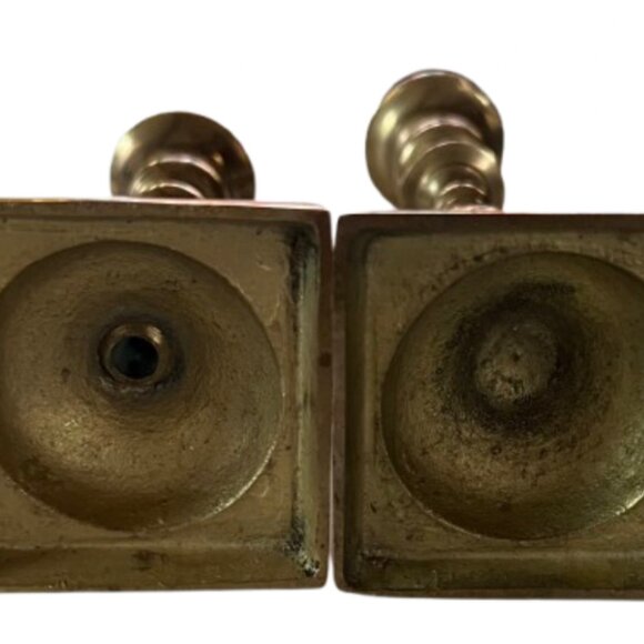 Vintage Brass Candle Holders – Set of 2 - Picture 2 of 2